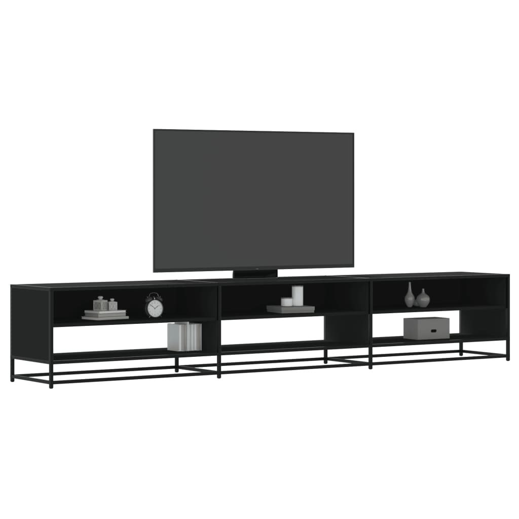 VXL8721102923166 m en hd 1 Comodă TV, negru, 270x40x46 cm, lemn prelucrat Comodă TV, negru, 270x40x46 cm, lemn prelucrat