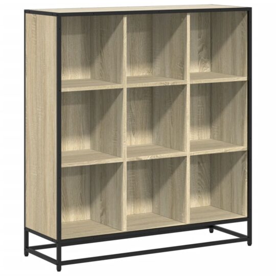 Alternative view of Bibliotecă stejar sonoma 97,5x33x107,5 cm, lemn prelucrat/metal