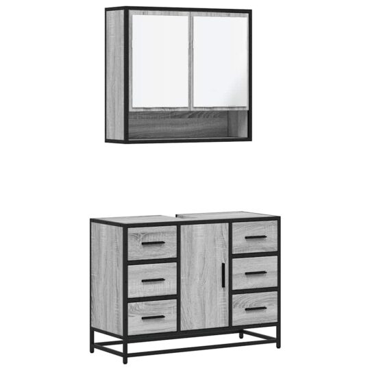 VXL8721102924392 a en hd 1 Set mobilier de baie, 2 piese, gri sonoma, lemn prelucrat VXL8721102924392 a en hd 1