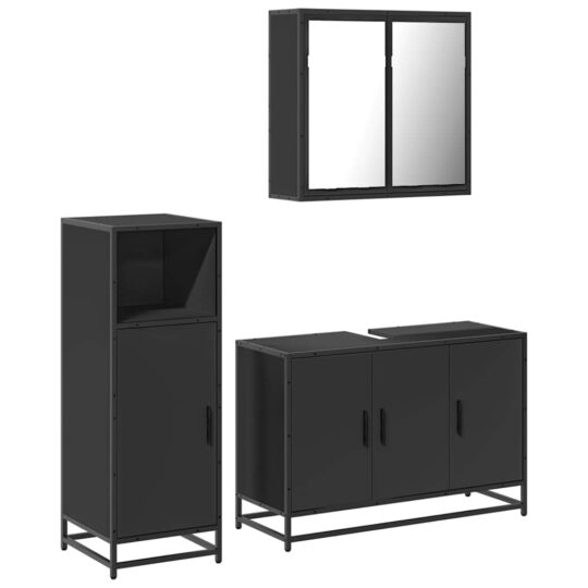 VXL8721102924569 a en hd 1 Set mobilier de baie, 3 piese, negru, lemn compozit VXL8721102924569 a en hd 1