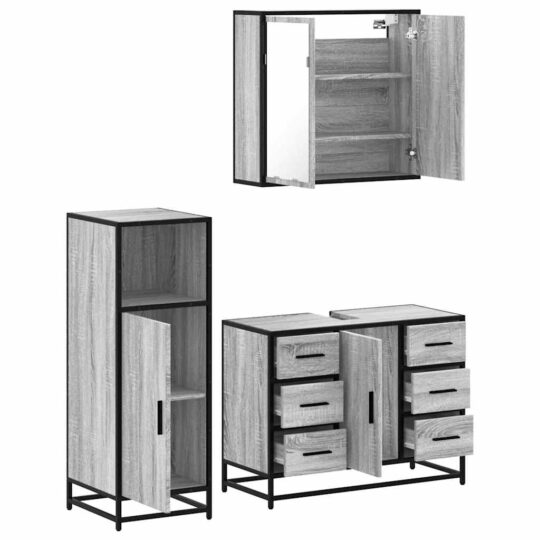 VXL8721102924699 g en hd 4 Set mobilier de baie, 3 piese, gri sonoma, lemn prelucrat VXL8721102924699 g en hd 4