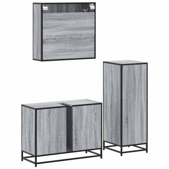 VXL8721102924996 g en hd 6 Set mobilier de baie, 3 piese, gri sonoma, lemn prelucrat VXL8721102924996 g en hd 6