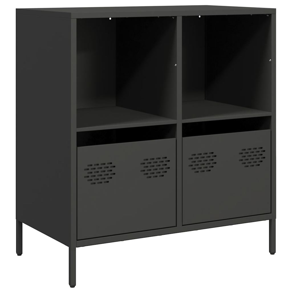 VXL8721102931154 a en hd 1 Dulap, negru, 68x39x73,5 cm, oțel laminat la rece Dulap, negru, 68x39x73,5 cm, oțel laminat la rece - imagine 2