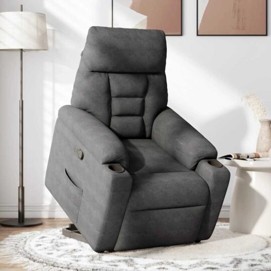 VXL8721102960710 g en hd 1 Fotoliu rabatabil cu ridicare, gri închis, microfibră VXL8721102960710 g en hd 1