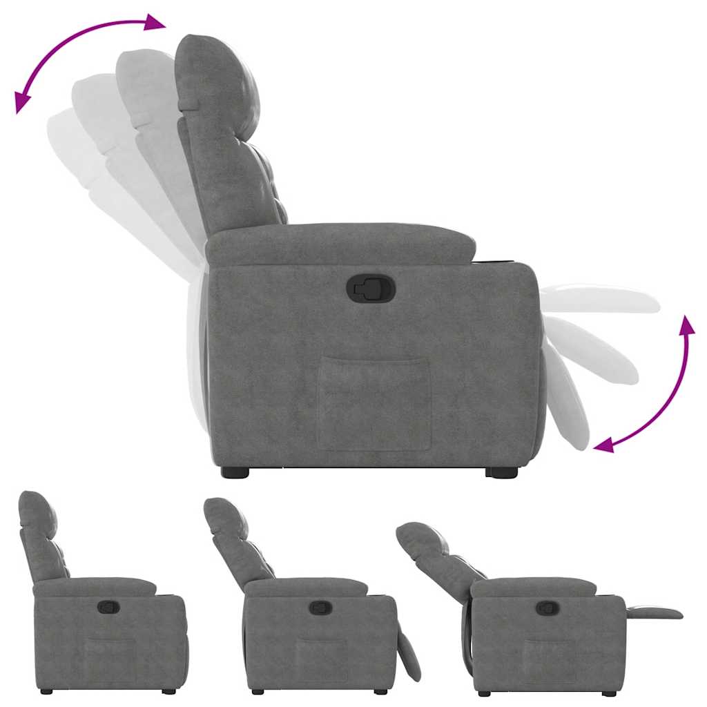 VXL8721102960710 g en hd 7 Fotoliu rabatabil cu ridicare, gri închis, microfibră Fotoliu rabatabil cu ridicare, gri închis, microfibră - imagine 8