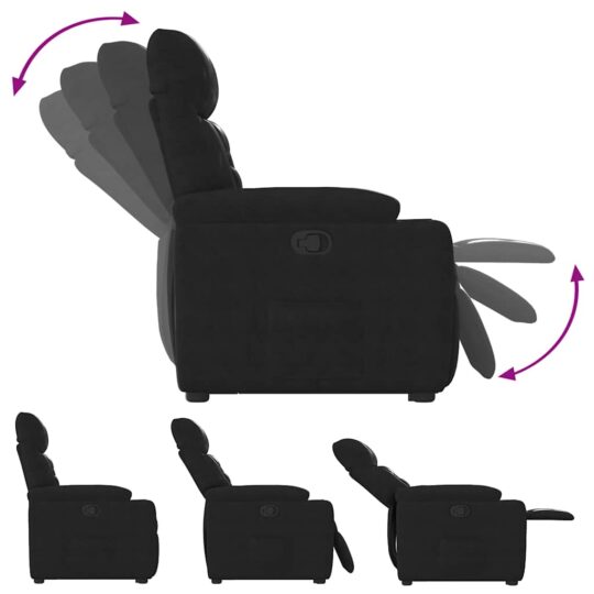 VXL8721102960727 g en hd 7 Fotoliu rabatabil cu ridicare, negru, microfibră VXL8721102960727 g en hd 7