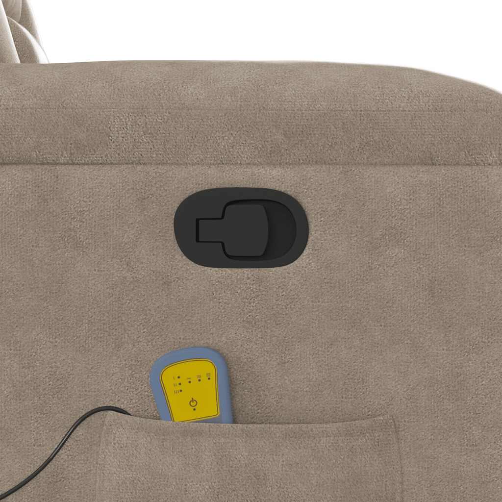 VXL8721102960765 g en hd 11 Fotoliu de masaj rabatabil cu ridicare, gri taupe, microfibră Fotoliu de masaj rabatabil cu ridicare, gri taupe, microfibră - imagine 12