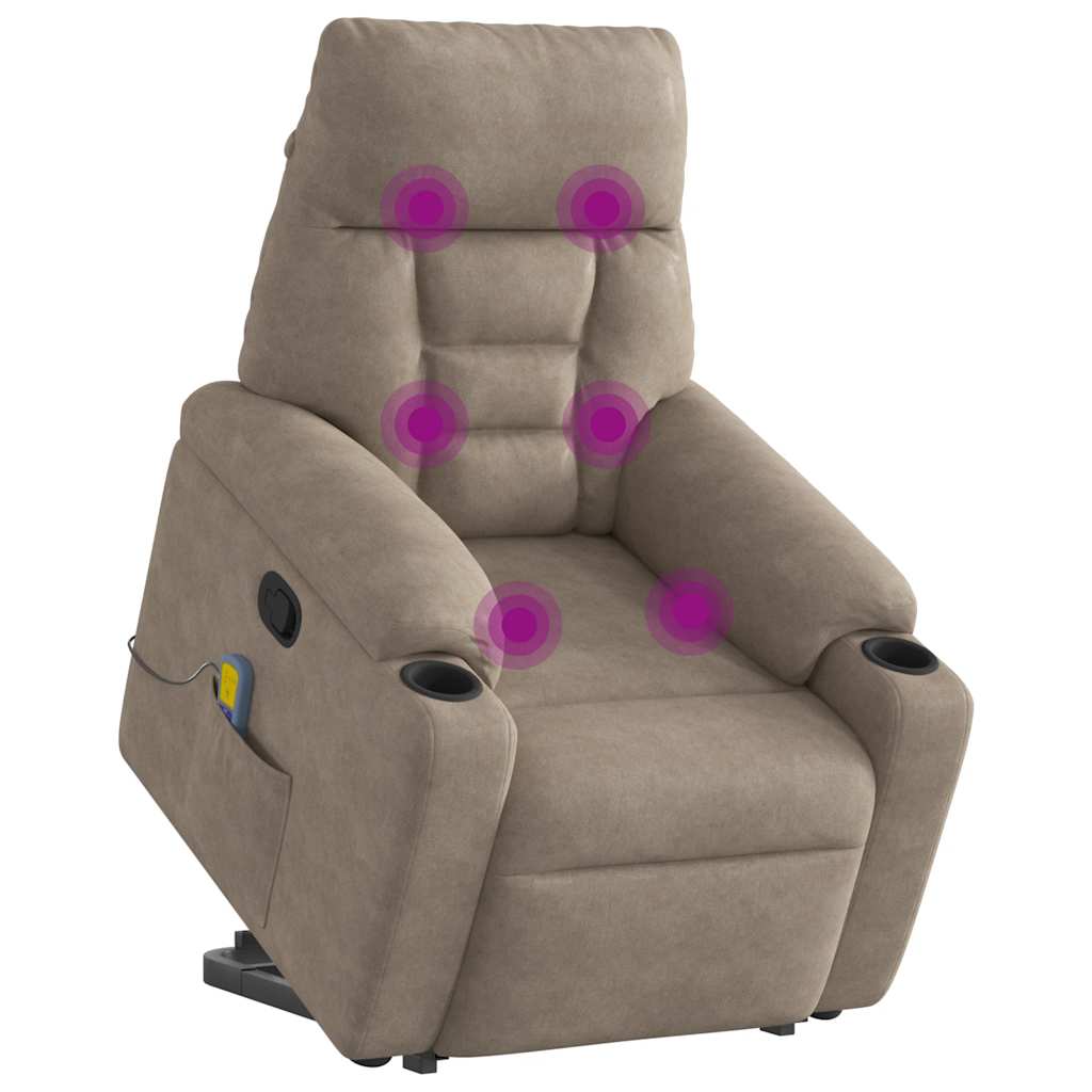 VXL8721102960765 g en hd 2 Fotoliu de masaj rabatabil cu ridicare, gri taupe, microfibră Fotoliu de masaj rabatabil cu ridicare, gri taupe, microfibră - imagine 3