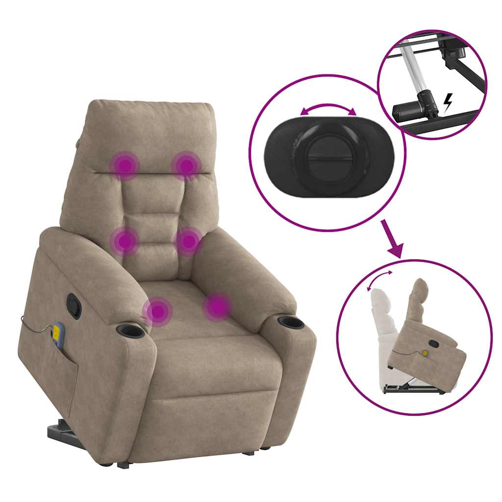 VXL8721102960765 g en hd 8 Fotoliu de masaj rabatabil cu ridicare, gri taupe, microfibră Fotoliu de masaj rabatabil cu ridicare, gri taupe, microfibră - imagine 9