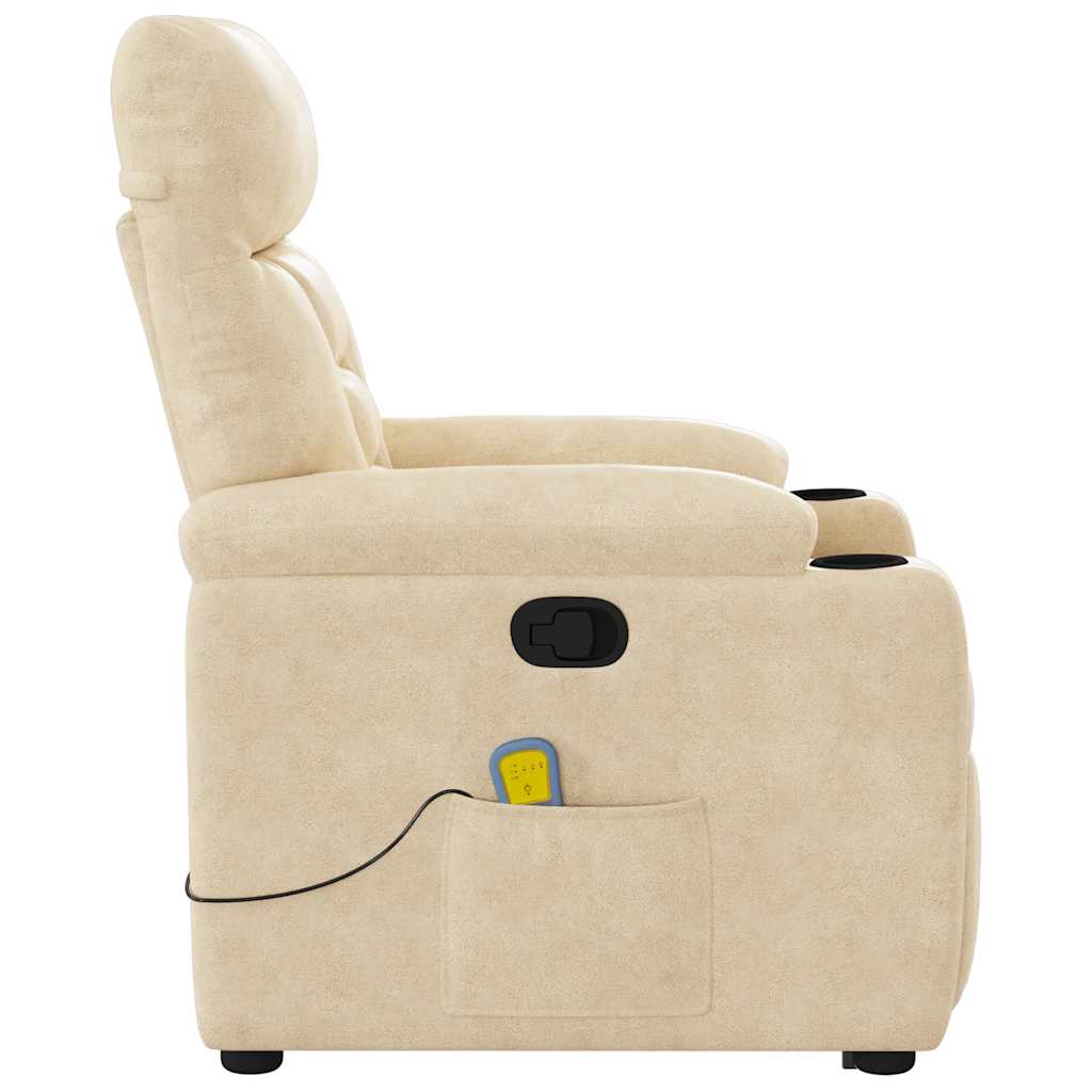 VXL8721102960802 g en hd 6 Fotoliu de masaj rabatabil cu ridicare, crem, microfibră Fotoliu de masaj rabatabil cu ridicare, crem, microfibră - imagine 7