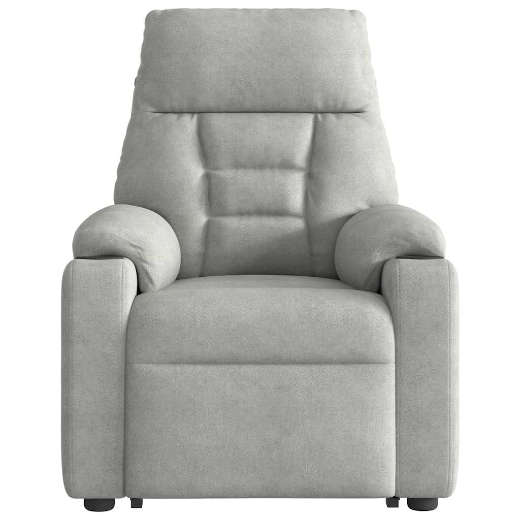 VXL8721102960840 g en hd 4 Fotoliu rabatabil electric cu ridicare, gri deschis, microfibră Fotoliu rabatabil electric cu ridicare, gri deschis, microfibră - imagine 5