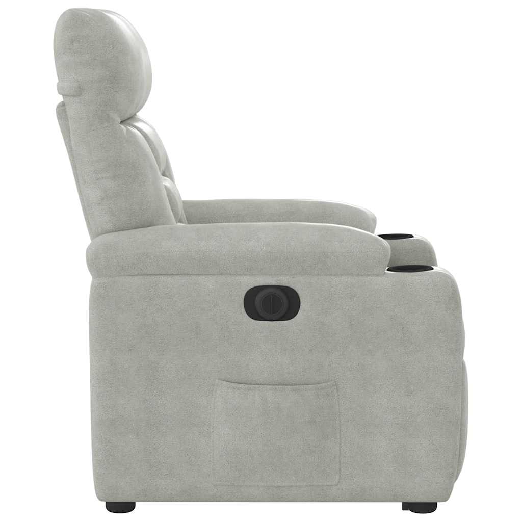 VXL8721102960840 g en hd 5 Fotoliu rabatabil electric cu ridicare, gri deschis, microfibră Fotoliu rabatabil electric cu ridicare, gri deschis, microfibră - imagine 6