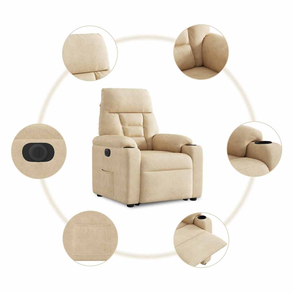 VXL8721102960871 g en hd 10 Fotoliu rabatabil electric cu ridicare, crem, microfibră Fotoliu rabatabil electric cu ridicare, crem, microfibră - imagine 11