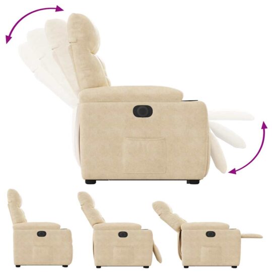 VXL8721102960871 g en hd 9 Fotoliu rabatabil electric cu ridicare, crem, microfibră VXL8721102960871 g en hd 9