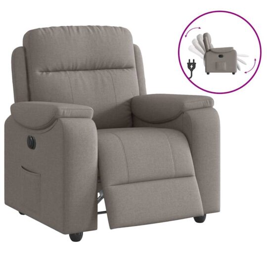 VXL8721102964152 g en hd 8 Fotoliu rabatabil electric, gri taupe, material textil VXL8721102964152 g en hd 8