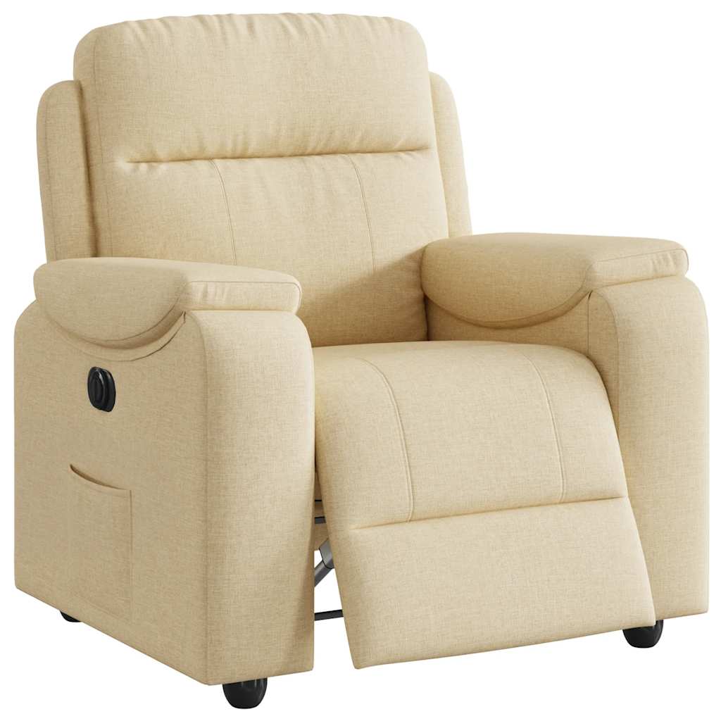 VXL8721102964169 a en hd 1 Fotoliu rabatabil electric, crem, material textil Fotoliu rabatabil electric, crem, material textil