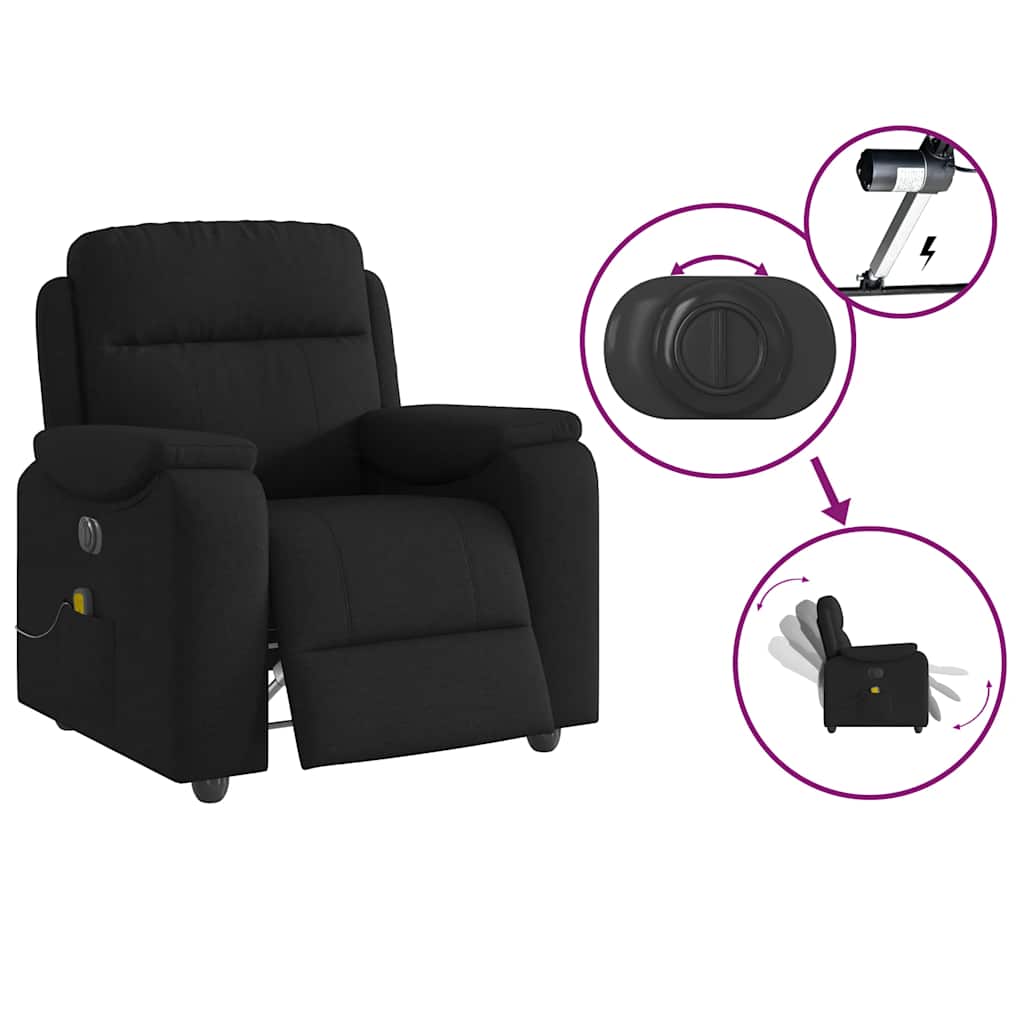 VXL8721102964206 g en hd 7 Fotoliu electric de masaj rabatabil, negru, textil Fotoliu electric de masaj rabatabil, negru, textil - imagine 8