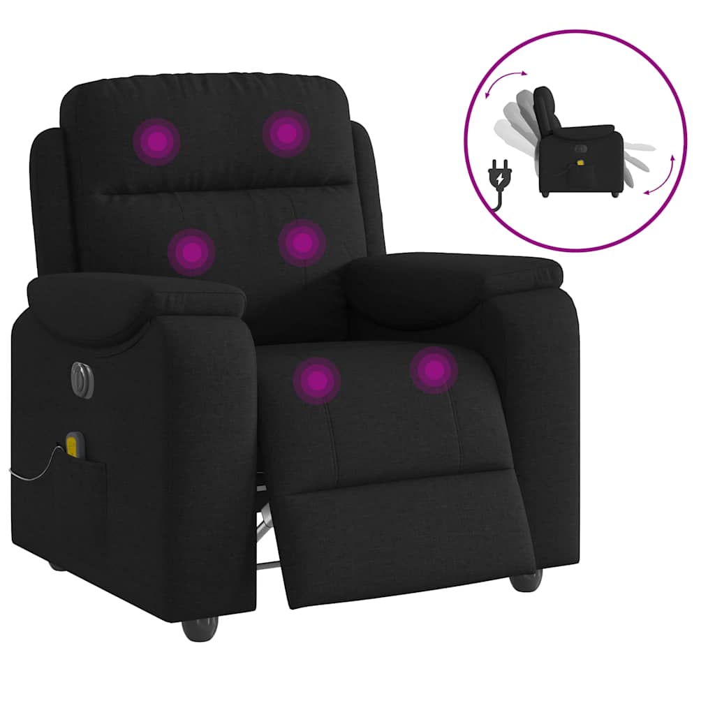 VXL8721102964206 g en hd 8 Fotoliu electric de masaj rabatabil, negru, textil Fotoliu electric de masaj rabatabil, negru, textil - imagine 9