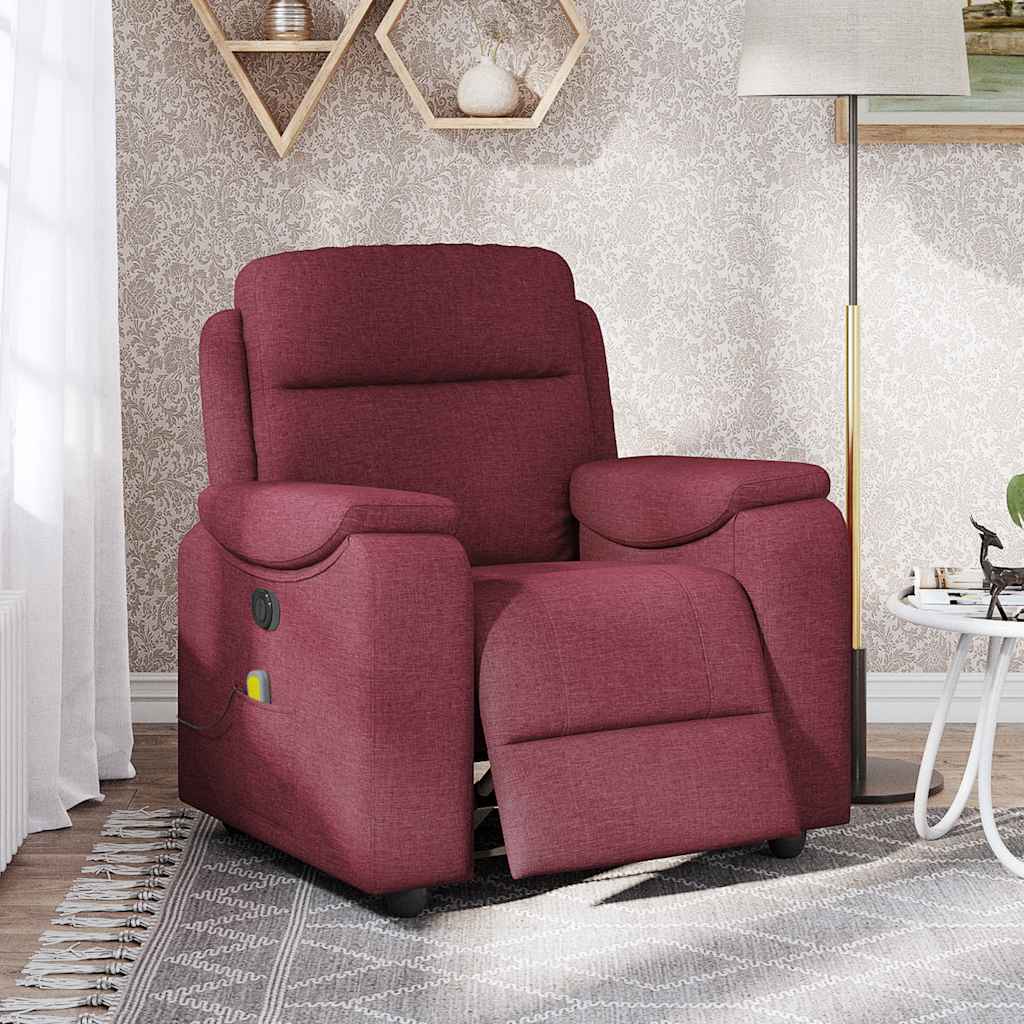 VXL8721102964213 g en hd 1 Fotoliu electric de masaj rabatabil, roșu vin, textil Fotoliu electric de masaj rabatabil, roșu vin, textil - imagine 2