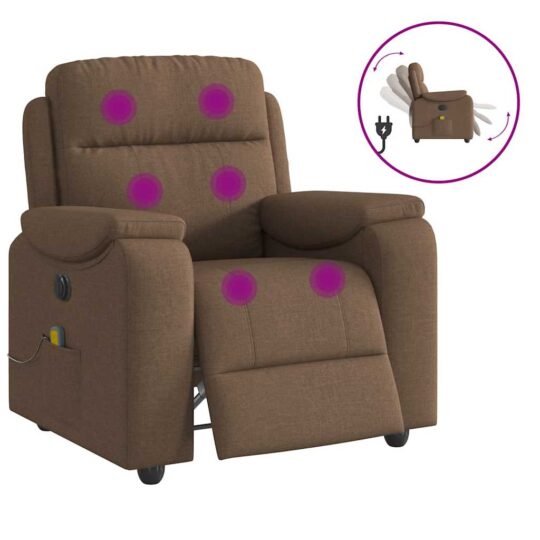 VXL8721102964220 g en hd 8 Fotoliu electric de masaj rabatabil, maro, textil VXL8721102964220 g en hd 8