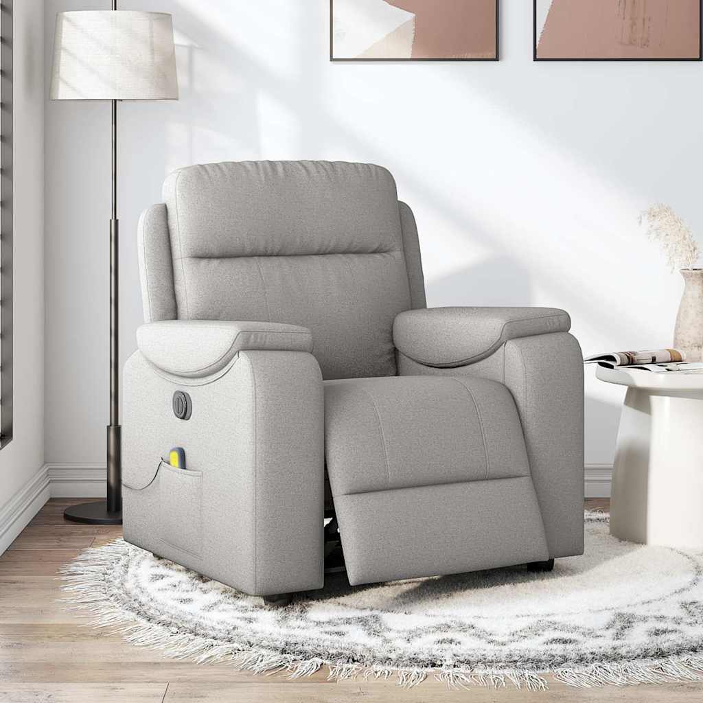 VXL8721102964275 g en hd 1 Scaun reclinabil electric pentru masaj Cloud Grey Fabric Scaun reclinabil electric pentru masaj Cloud Grey Fabric - imagine 2