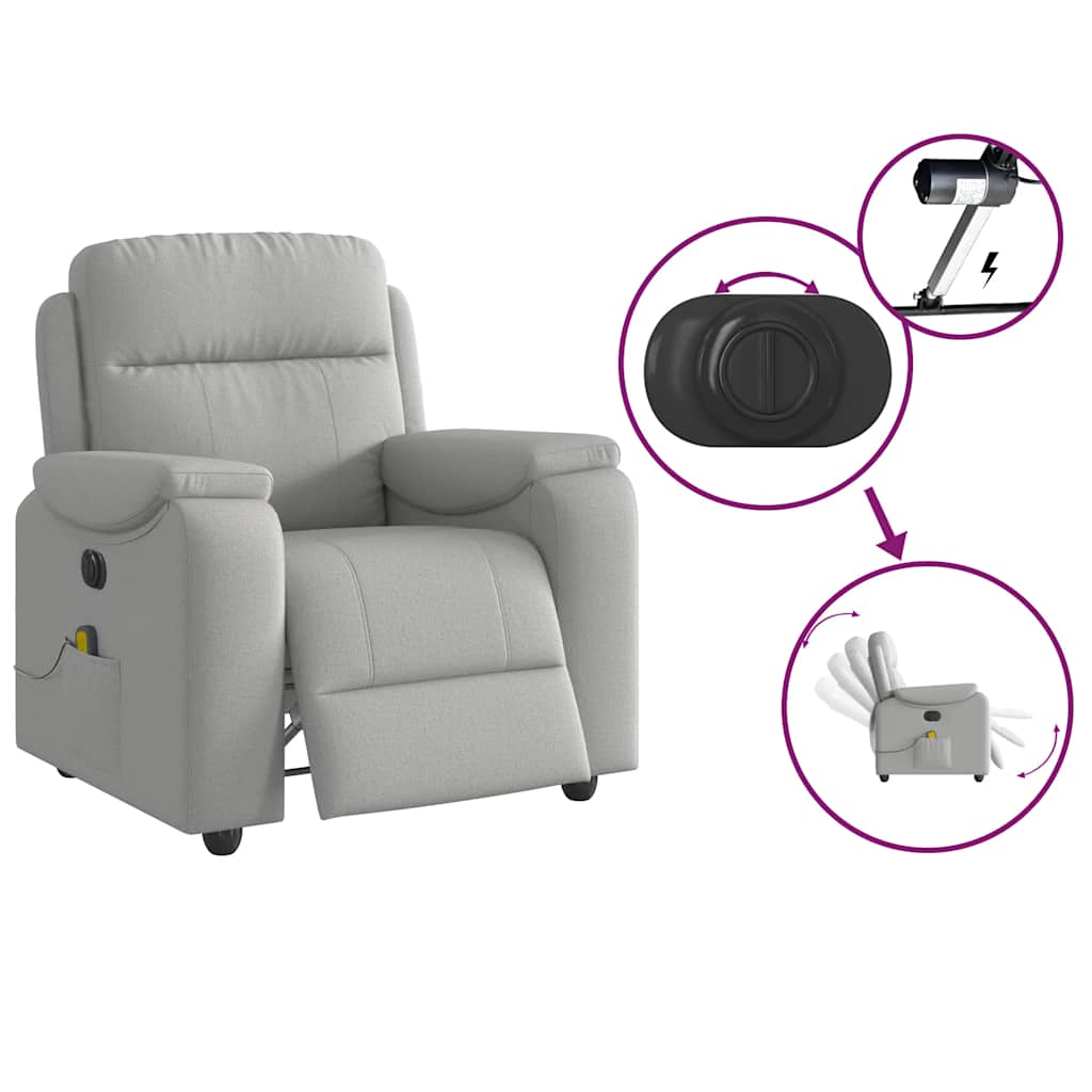 VXL8721102964275 g en hd 7 Scaun reclinabil electric pentru masaj Cloud Grey Fabric Scaun reclinabil electric pentru masaj Cloud Grey Fabric - imagine 8