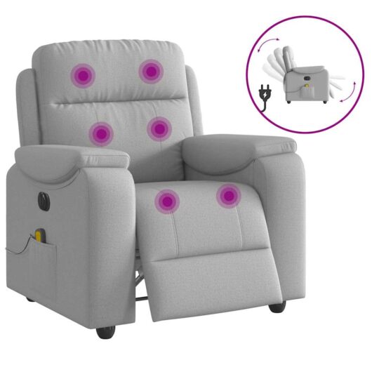 VXL8721102964275 g en hd 8 Scaun reclinabil electric pentru masaj Cloud Grey Fabric VXL8721102964275 g en hd 8