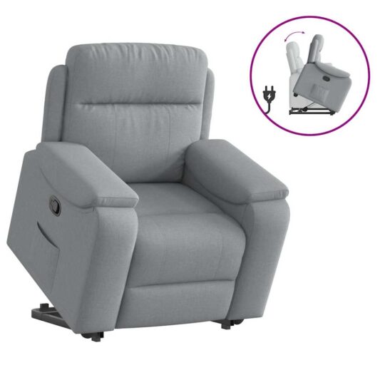 VXL8721102964282 g en hd 8 Fotoliu rabatabil cu ridicare, gri deschis, material textil VXL8721102964282 g en hd 8