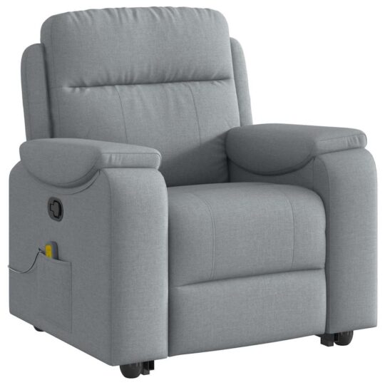 VXL8721102964381 g en hd 2 Fotoliu de masaj rabatabil cu ridicare, gri deschis, textil VXL8721102964381 g en hd 2
