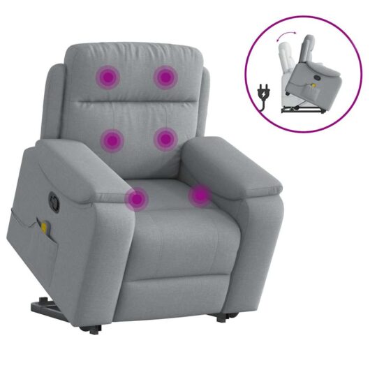 VXL8721102964381 g en hd 8 Fotoliu de masaj rabatabil cu ridicare, gri deschis, textil VXL8721102964381 g en hd 8