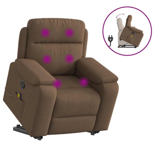 VXL8721102964428 g en hd 8 Fotoliu de masaj rabatabil cu ridicare, maro, textil VXL8721102964428 g en hd 8