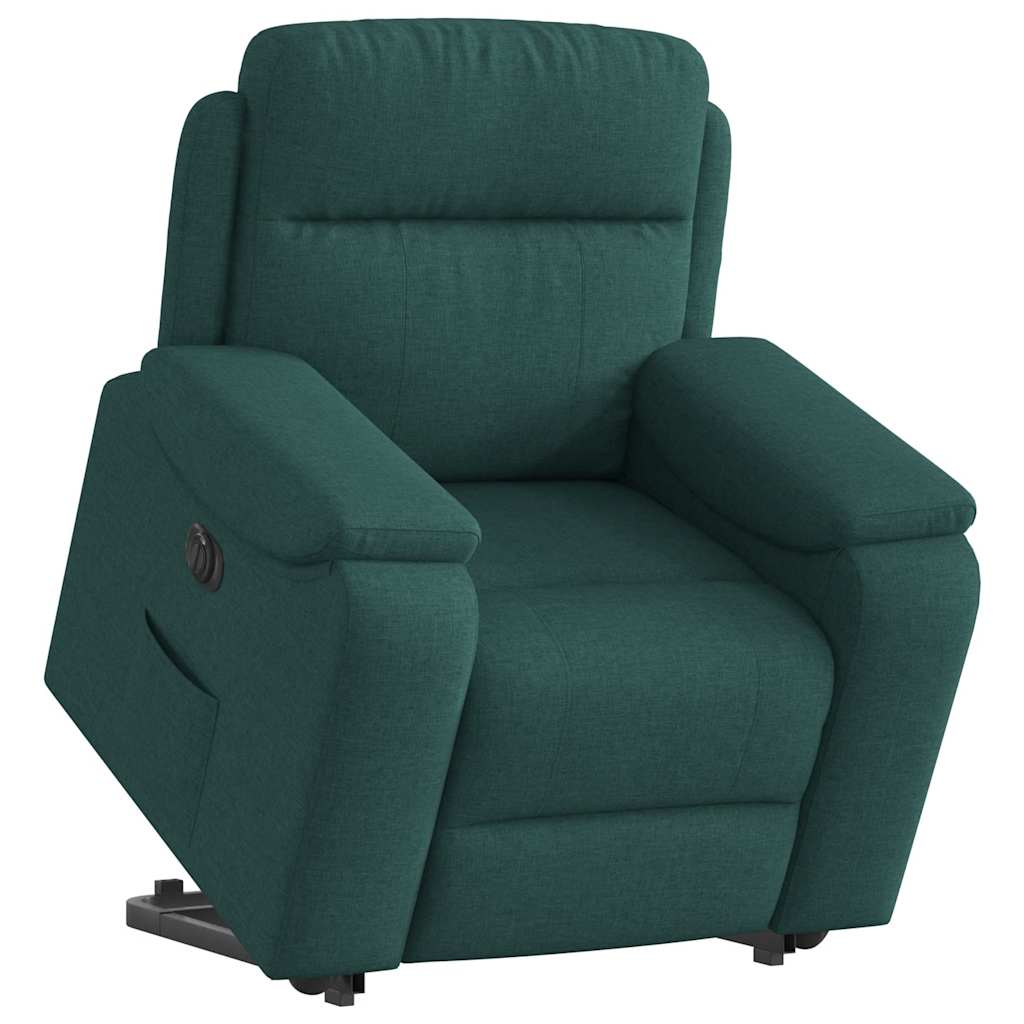 VXL8721102964541 a en hd 1 Fotoliu electric rabatabil cu ridicare, verde închis, textil Fotoliu electric rabatabil cu ridicare, verde închis, textil