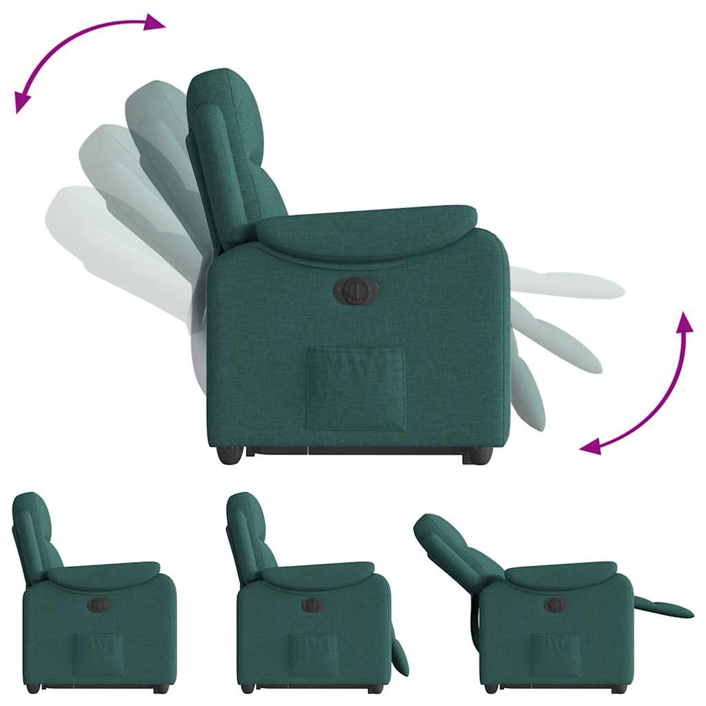 VXL8721102964541 g en hd 6 Fotoliu electric rabatabil cu ridicare, verde închis, textil Fotoliu electric rabatabil cu ridicare, verde închis, textil - imagine 7