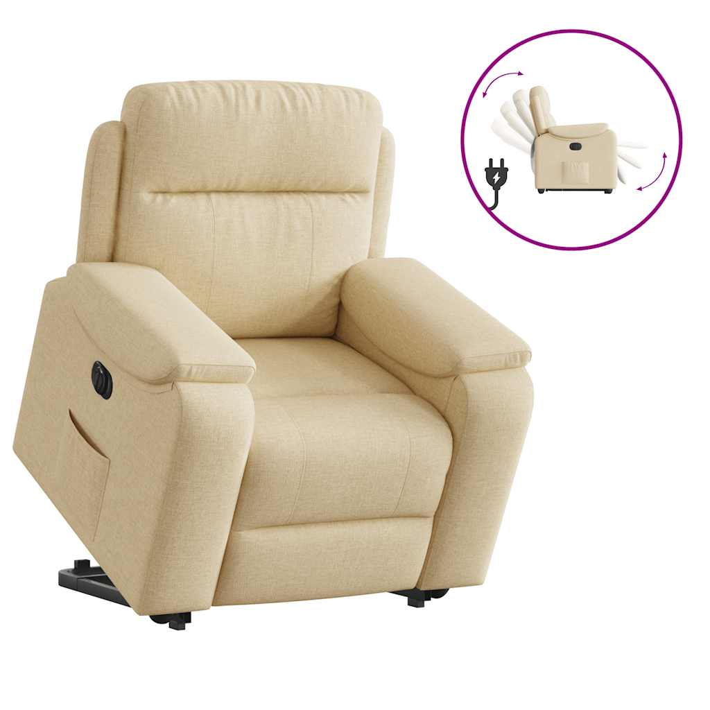 VXL8721102964565 g en hd 9 Fotoliu electric rabatabil cu ridicare, crem, textil Fotoliu electric rabatabil cu ridicare, crem, textil - imagine 10