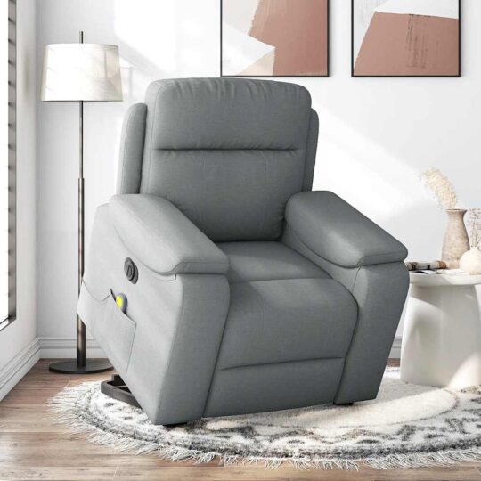 VXL8721102964589 g en hd 1 Fotoliu electric masaj rabatabil cu ridicare, gri închis textil VXL8721102964589 g en hd 1
