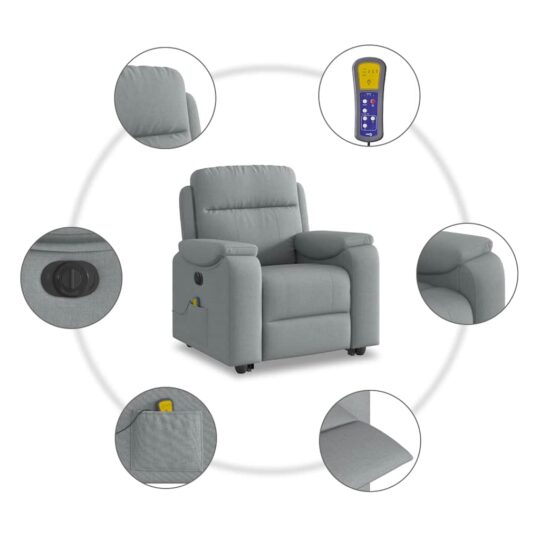 VXL8721102964589 g en hd 10 Fotoliu electric masaj rabatabil cu ridicare, gri închis textil VXL8721102964589 g en hd 10