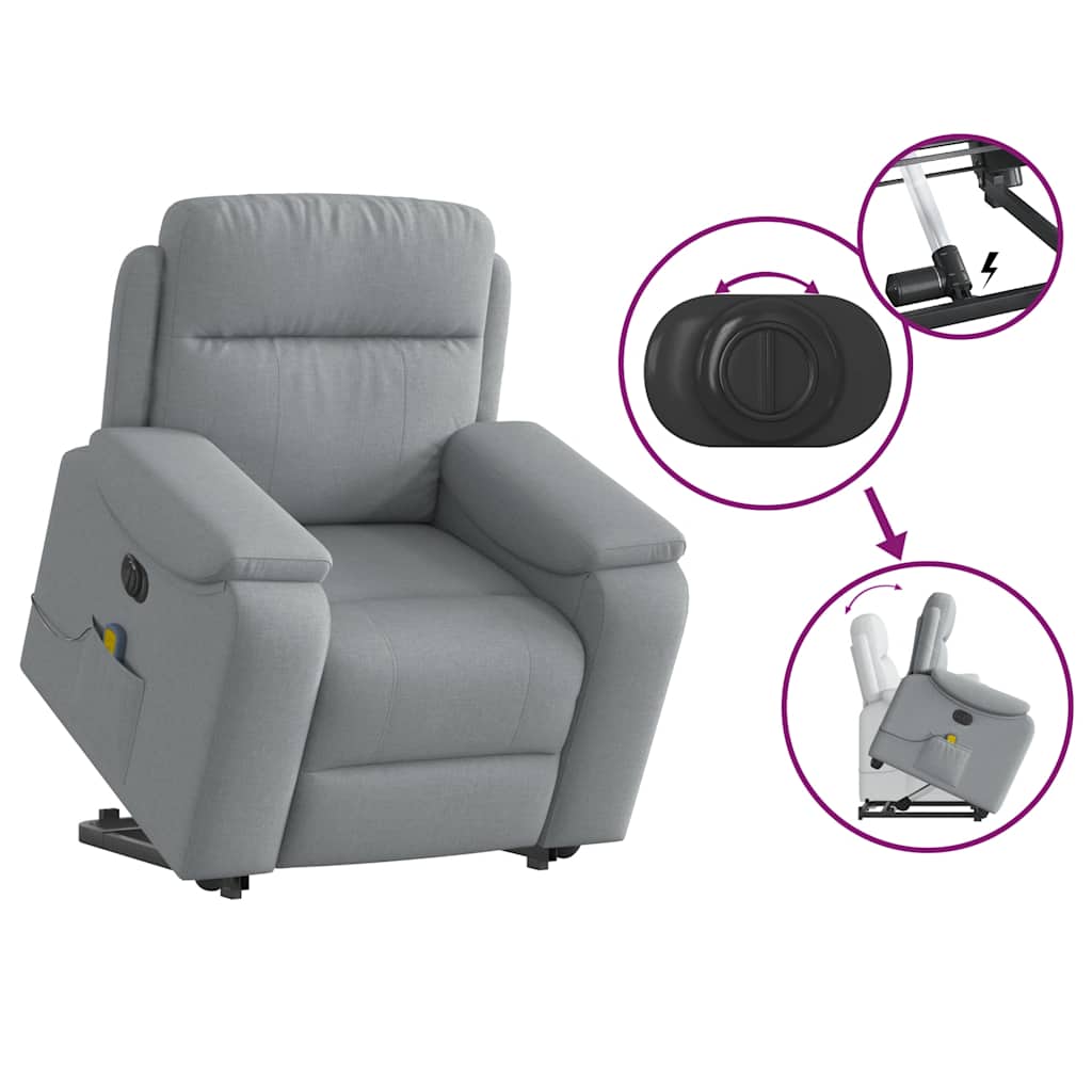 VXL8721102964589 g en hd 7 Fotoliu electric masaj rabatabil cu ridicare, gri închis textil Fotoliu electric masaj rabatabil cu ridicare, gri închis textil - imagine 8
