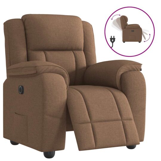 VXL8721102964725 g en hd 8 Fotoliu rabatabil electric, maro, material textil VXL8721102964725 g en hd 8