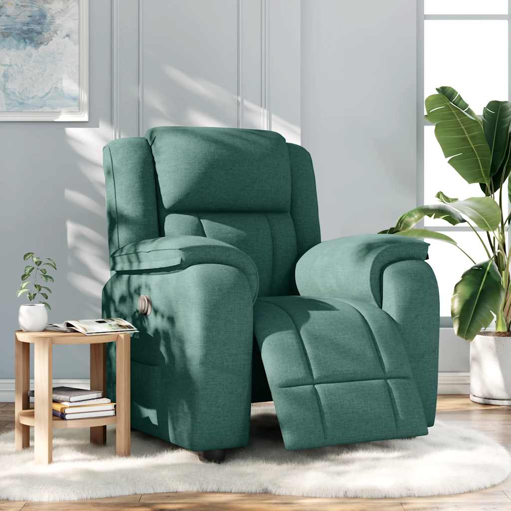 VXL8721102964749 g en hd 1 Fotoliu rabatabil electric, verde închis, material textil Fotoliu rabatabil electric, verde închis, material textil - imagine 2