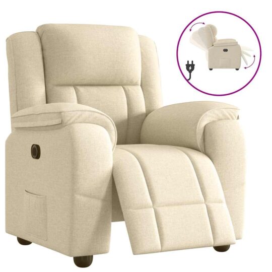 VXL8721102964763 g en hd 8 Fotoliu rabatabil electric, crem, material textil VXL8721102964763 g en hd 8