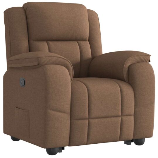 VXL8721102964923 g en hd 2 Fotoliu rabatabil cu ridicare pe verticală, maro, textil VXL8721102964923 g en hd 2