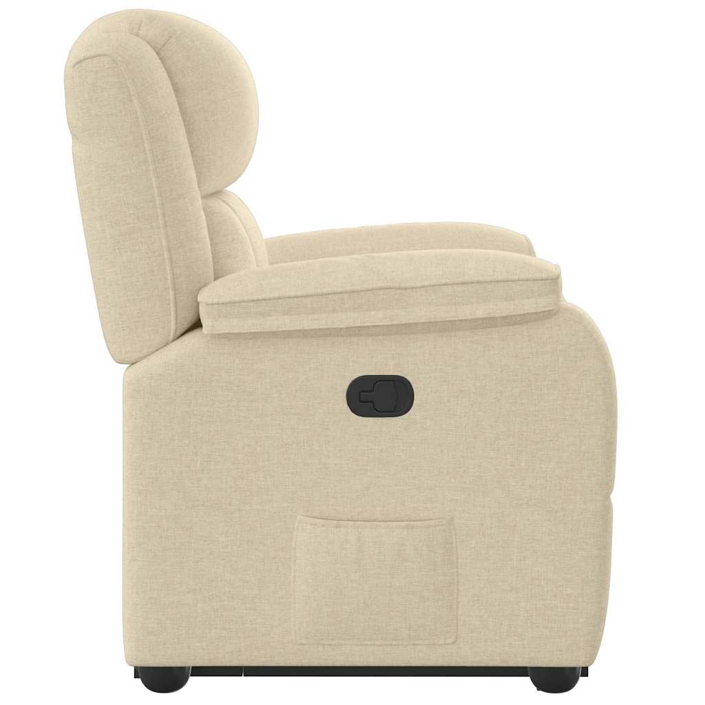 VXL8721102964961 g en hd 4 Fotoliu rabatabil cu ridicare pe verticală, crem, textil Fotoliu rabatabil cu ridicare pe verticală, crem, textil - imagine 5