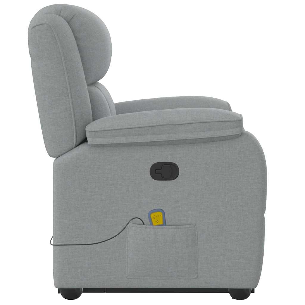 VXL8721102964985 g en hd 4 Fotoliu de masaj rabatabil cu ridicare, gri deschis, textil Fotoliu de masaj rabatabil cu ridicare, gri deschis, textil - imagine 5