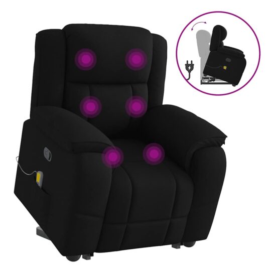 VXL8721102965005 g en hd 8 Fotoliu rabatabil de masaj, cu ridicare, negru, material textil VXL8721102965005 g en hd 8