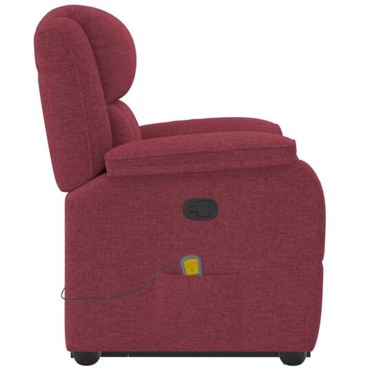 VXL8721102965012 g en hd 4 Fotoliu rabatabil de masaj cu ridicare, roșu vin, textil VXL8721102965012 g en hd 4