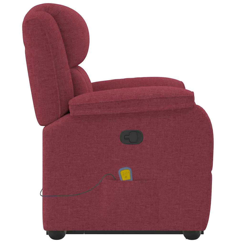 VXL8721102965012 g en hd 4 Fotoliu rabatabil de masaj cu ridicare, roșu vin, textil Fotoliu rabatabil de masaj cu ridicare, roșu vin, textil - imagine 5