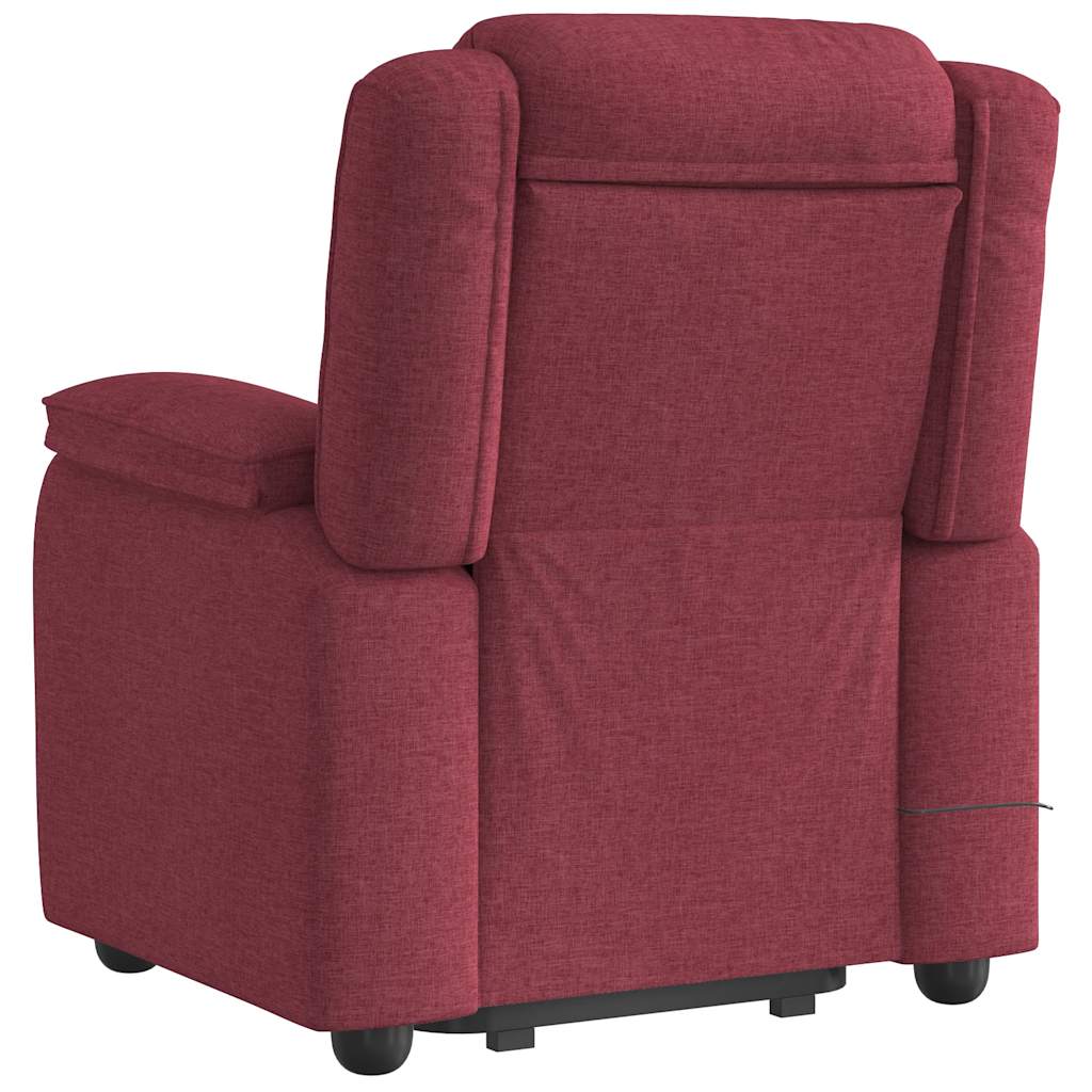 VXL8721102965012 g en hd 5 Fotoliu rabatabil de masaj cu ridicare, roșu vin, textil Fotoliu rabatabil de masaj cu ridicare, roșu vin, textil - imagine 6