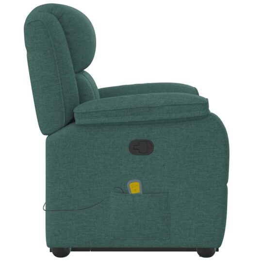 VXL8721102965043 g en hd 4 Fotoliu rabatabil de masaj, cu ridicare, verde închis, textil VXL8721102965043 g en hd 4
