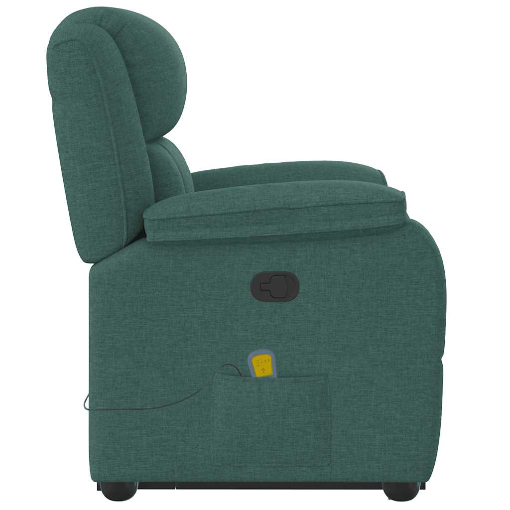 VXL8721102965043 g en hd 4 Fotoliu rabatabil de masaj, cu ridicare, verde închis, textil Fotoliu rabatabil de masaj, cu ridicare, verde închis, textil - imagine 5