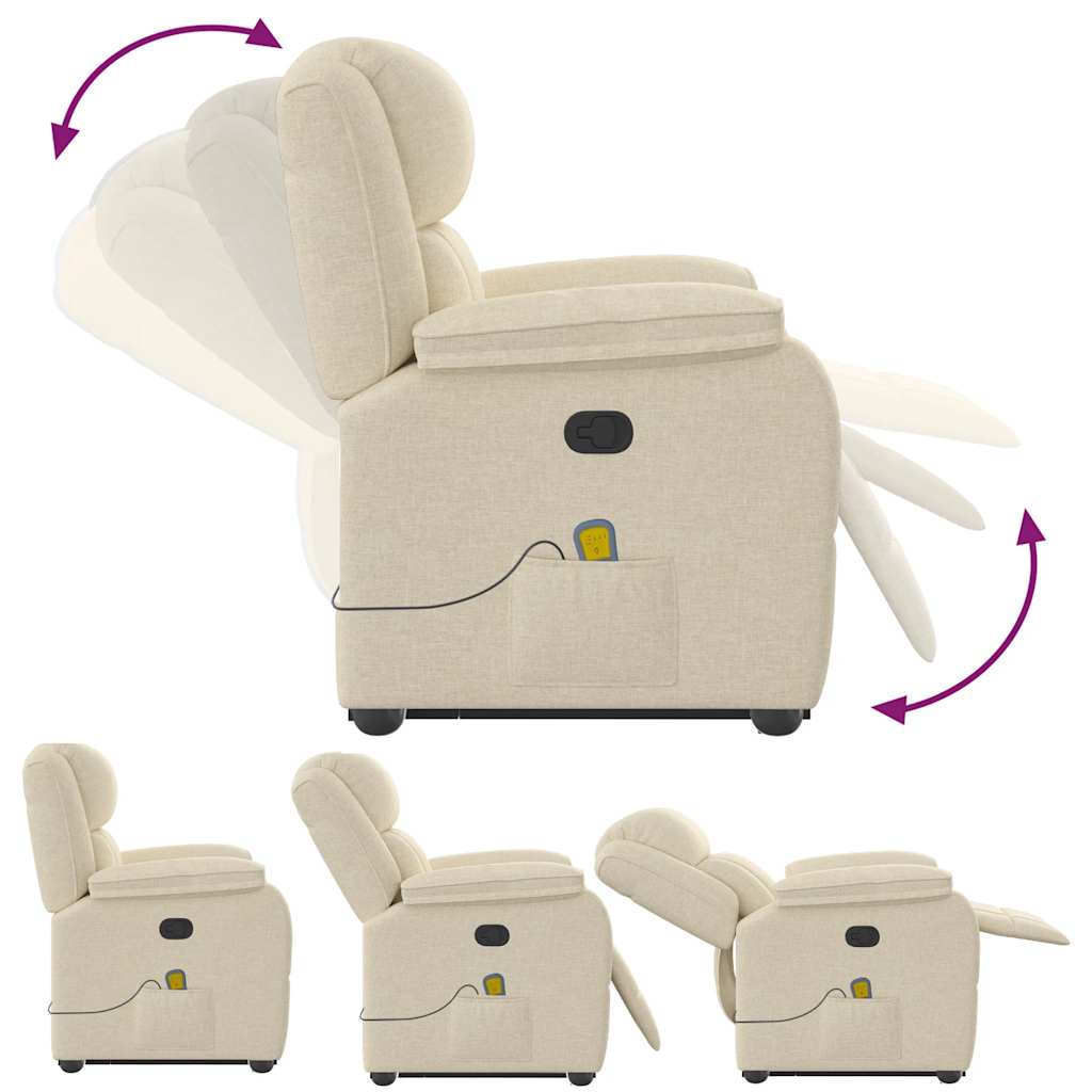 VXL8721102965067 g en hd 6 Fotoliu masaj rabatabil cu ridicare, crem, material textil Fotoliu masaj rabatabil cu ridicare, crem, material textil - imagine 7